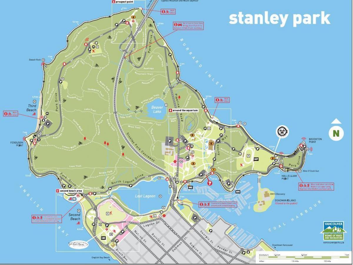 اسٹینلے پارک قبل مسیح کا نقشہ