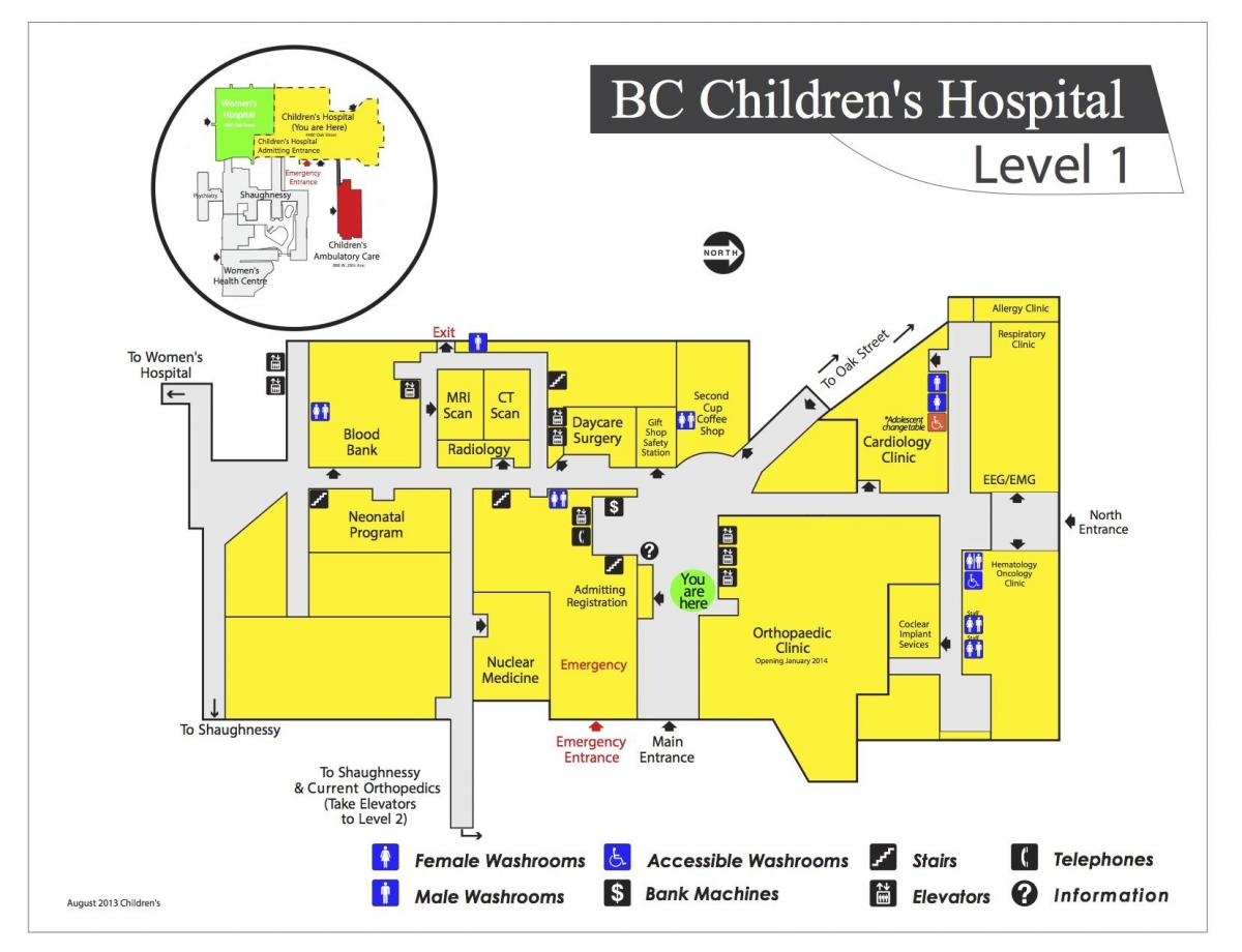 نقشہ کے بچوں کے ہسپتال میں وینکوور