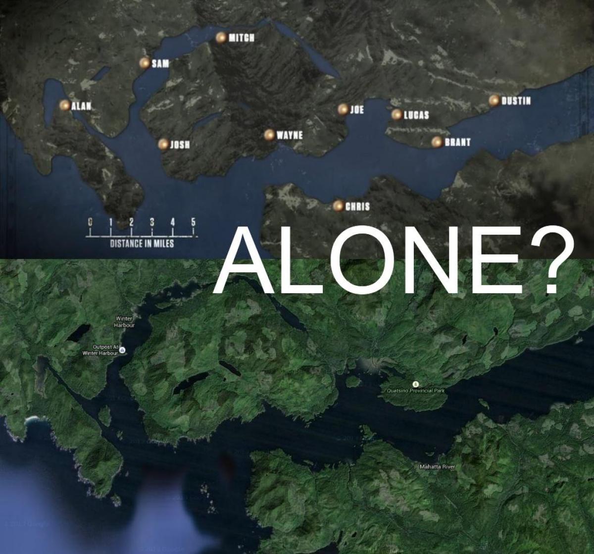 نقشہ وینکوور کے جزیرے اکیلے