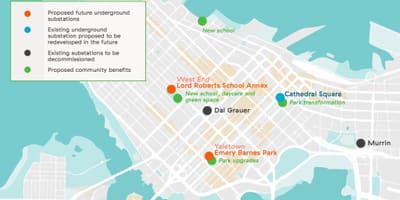 نقشہ کے yaletown وینکوور bc