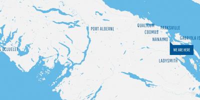 نقشہ کے coombs وینکوور جزیرے 