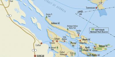 نقشہ کے خلیجی جزائر قبل مسیح کینیڈا