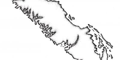 نقشہ وینکوور کے جزیرے خاکہ