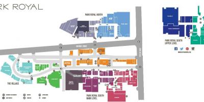 وینکوور شہر کے مرکز خریداری کا نقشہ