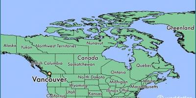 نقشہ کینیڈا کے دکھا وینکوور